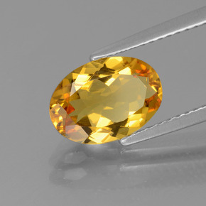 Berillo dorato Giallo oro naturale da 1.81 ct, Taglio ovale, VVS-VS