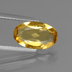 Berillo dorato Giallo oro naturale da 1.68 ct, Taglio ovale, VVS-VS