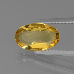 Berillo dorato Giallo oro naturale da 1.68 ct, Taglio ovale, VVS-VS