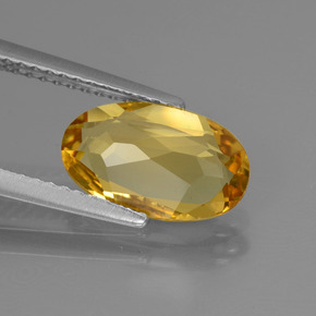 Berillo dorato Giallo oro naturale da 1.68 ct, Taglio ovale, VVS-VS