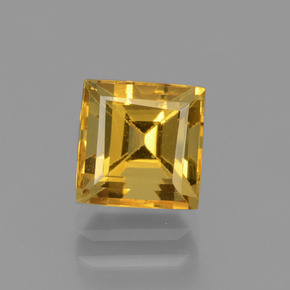 Berillo dorato naturale oro da 1,92 ct, quadrato, VVS-VS