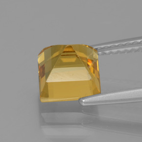 Berillo dorato naturale oro da 1,92 ct, quadrato, VVS-VS