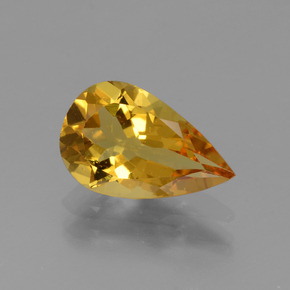 Berillo dorato Giallo oro naturale da 1.62 ct, Forma a pera, VVS-VS