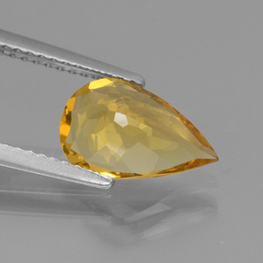 Berillo dorato Giallo oro naturale da 1.62 ct, Forma a pera, VVS-VS