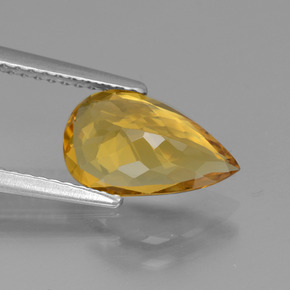 Berillo dorato naturale oro da 1,70 ct, taglio a pera, VVS-VS