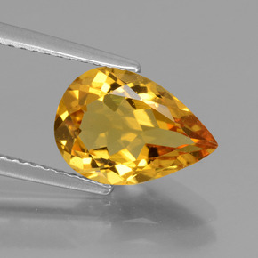 Berillo dorato naturale oro da 2,33 ct, taglio a pera, VVS-VS