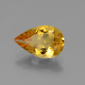 Berillo dorato Giallo oro naturale da 1.54 ct, Forma a pera, VVS-VS