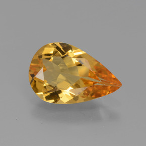 Berillo dorato naturale oro da 1,38 ct, taglio a pera, VVS