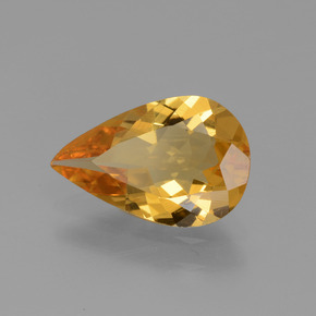Berillo dorato naturale oro da 1,38 ct, taglio a pera, VVS