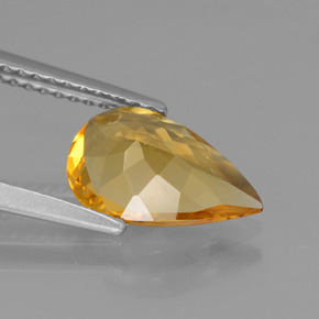 Berillo dorato naturale oro da 1,38 ct, taglio a pera, VVS