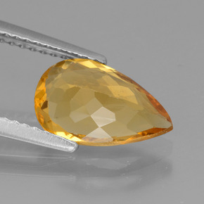 Berillo dorato Giallo oro naturale da 1.68 ct, Forma a pera, VVS-VS