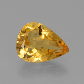 Berillo dorato naturale oro da 1,63 ct, taglio a pera, VVS