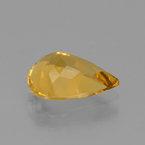 Berillo dorato naturale oro da 1,63 ct, taglio a pera, VVS