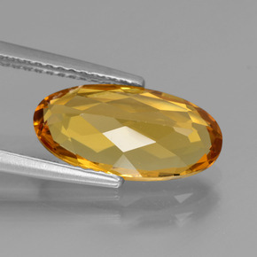 Berillo dorato naturale oro da 2,94 ct, taglio ovale, VVS-VS