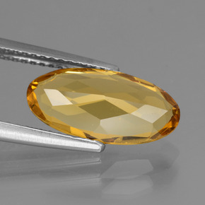 Berillo dorato naturale giallo da 2,66 ct, taglio ovale, VVS-VS