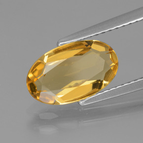 Berillo dorato naturale oro da 1,72 ct, taglio ovale, VVS-VS