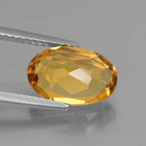 Berillo dorato naturale giallo da 2,31 ct, taglio ovale, VVS-VS