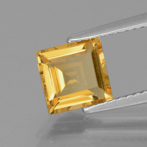 Berillo dorato naturale oro da 1,46 ct, quadrato, VS