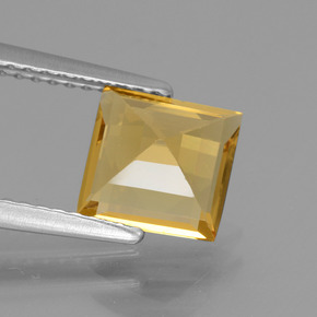Berillo dorato naturale oro da 1,46 ct, quadrato, VS