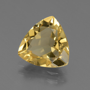Berillo dorato naturale oro da 2,67 ct, trillion, VVS