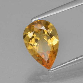 Berillo dorato naturale oro da 1,38 ct, taglio a pera, VVS-VS