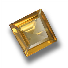 Berillo dorato naturale giallo da 1,17 ct, quadrato, VVS-VS
