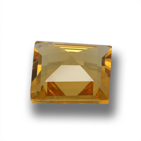 Berillo dorato naturale giallo da 1,17 ct, quadrato, VVS-VS
