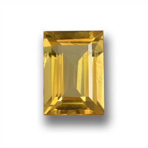 Berillo dorato naturale giallo da 0,90 ct, baguette, VVS-VS