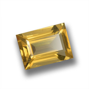 Berillo dorato naturale giallo da 0,90 ct, baguette, VVS-VS