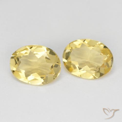 Gemme di Berillo dorato Giallo caldo naturale da 2.98 ct, Ovale, VVS-VS