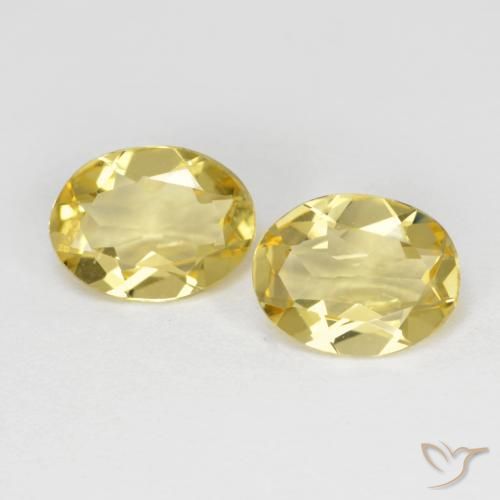 3.03ctw Naturale Giallo dorato chiaro Berillo dorato, Ovale, VVS-VS