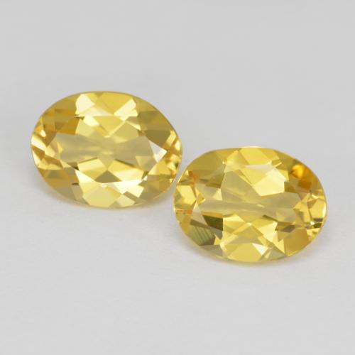 Berillo dorato naturale giallo da 3,51 ct, taglio ovale, VVS