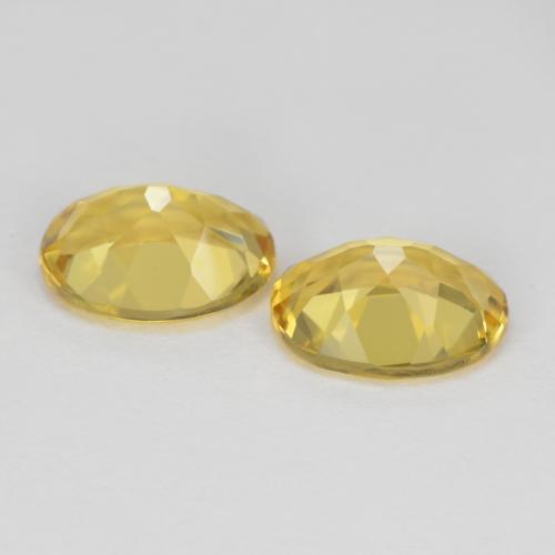 Berillo dorato naturale giallo da 3,51 ct, taglio ovale, VVS