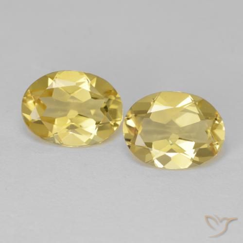 3.13ctw Naturale Giallo dorato chiaro Berillo dorato, Ovale, VVS-VS