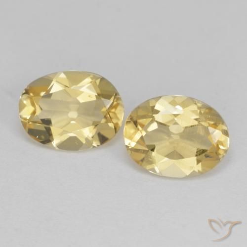 3.38ctw Naturale Giallo di Digione Berillo dorato, Ovale, VS
