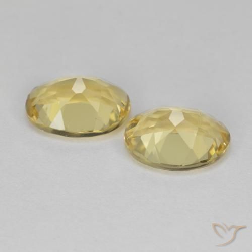 Gemme di Berillo dorato Giallo di Digione naturale da 3.38 ct, Ovale, VS