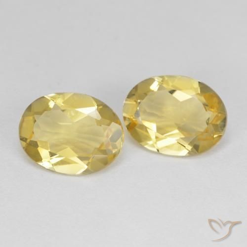 Gemme di Berillo dorato Giallo di Digione naturale da 3.12 ct, Ovale, VVS-VS