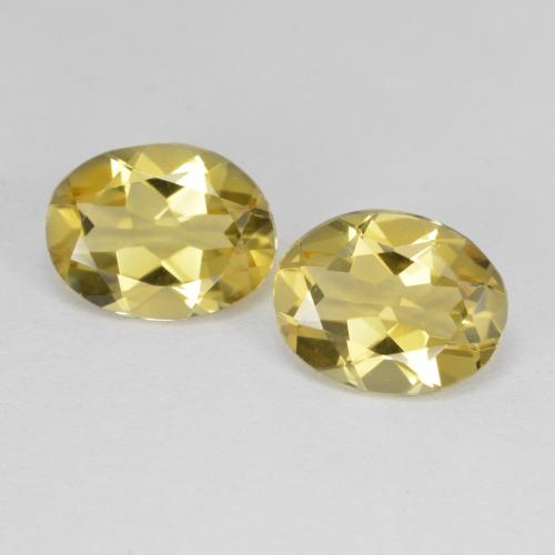 Berillo dorato naturale giallo da 3,12 ct, taglio ovale, VVS-VS