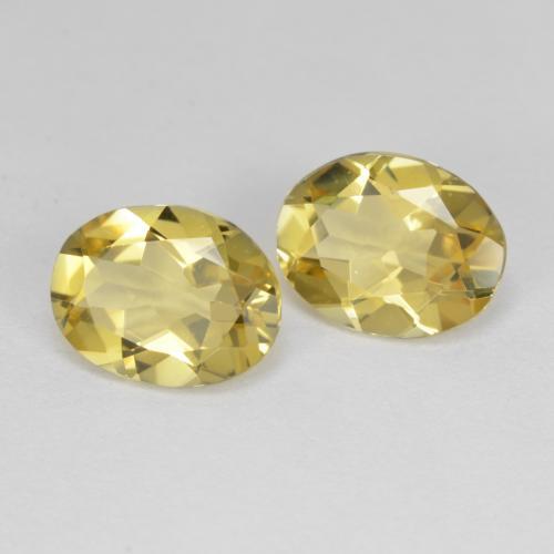 Berillo dorato naturale giallo da 3,12 ct, taglio ovale, VVS-VS