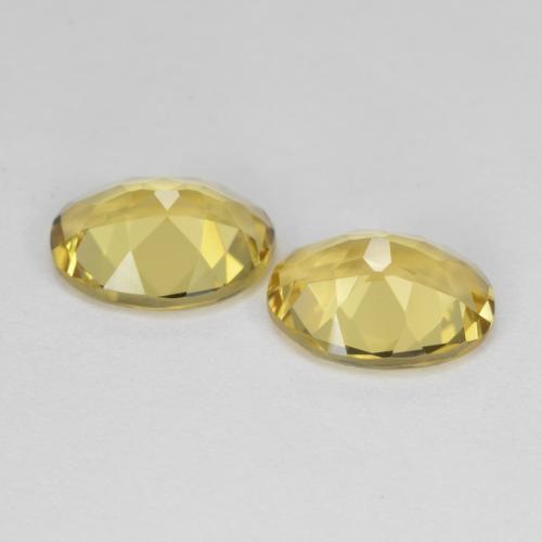 Berillo dorato naturale giallo da 3,12 ct, taglio ovale, VVS-VS