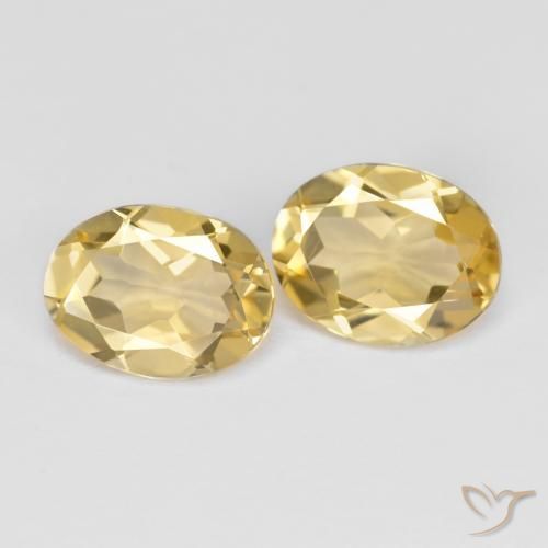 Gemme di Berillo dorato Giallo caldo naturale da 3.29 ct, Ovale, VVS-VS
