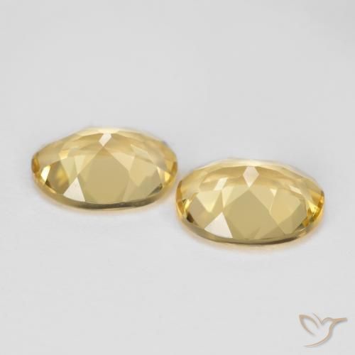 Gemme di Berillo dorato Giallo caldo naturale da 3.29 ct, Ovale, VVS-VS