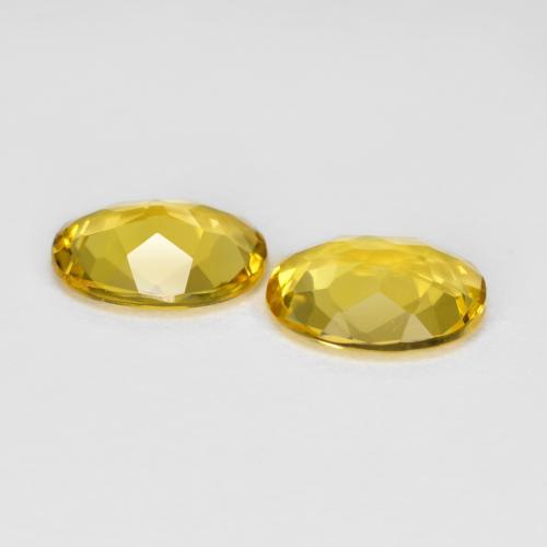 Berillo dorato naturale giallo intenso da 2,44 ct, taglio ovale, VS