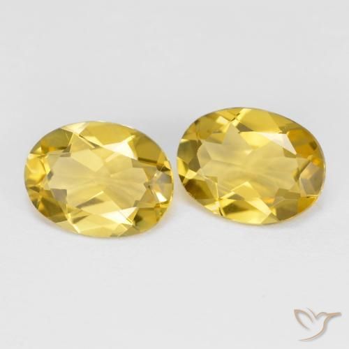 Gemme di Berillo dorato Oro giallastro naturale da 3.09 ct, Ovale, VS