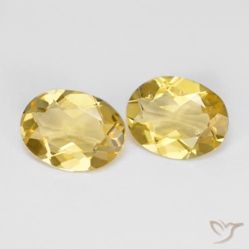 Gemme di Berillo dorato Giallo medio naturale da 2.85 ct, Ovale, VS