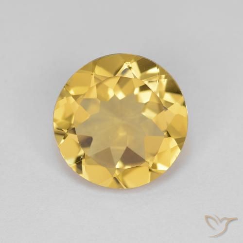 2.80ct Naturale Giallo ricco Berillo dorato, Rotondo, VVS