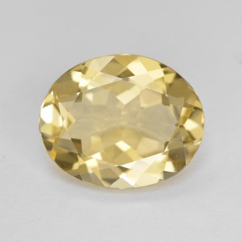 Berillo dorato Oro chiaro naturale da 3.88 ct, Taglio ovale, VVS-VS
