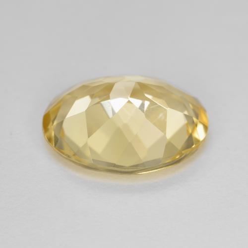 Berillo dorato Oro chiaro naturale da 3.88 ct, Taglio ovale, VVS-VS