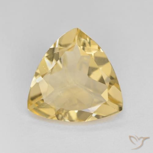 3.19ct Naturale Giallo medio Berillo dorato, Taglio trillion, VS