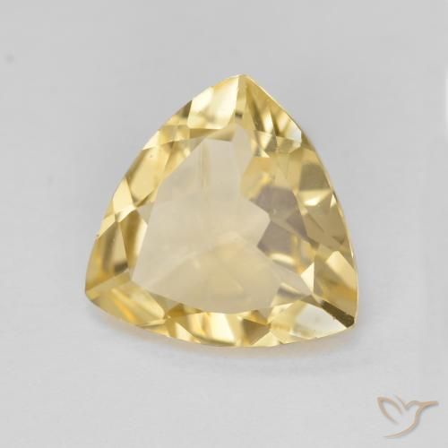 Berillo dorato Giallo medio naturale da 3.19 ct, Taglio trillion, VS